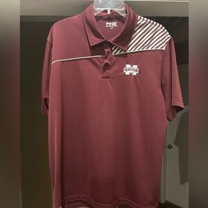 Ping Large Maroon Mississippi State Golf Shirt